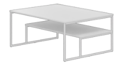 N.W.CT-DAK16 nobilia - Couchtisch Dakar | Tischplatte 16 mm stark | 2 Größen konfigurierbar