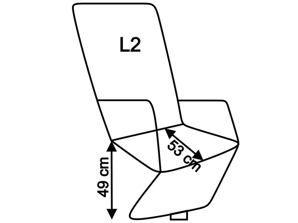 L2 ST 53 cm; SH 49 cm