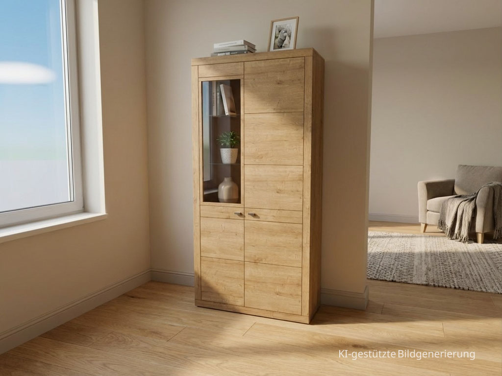 Wöstmann Aurum - Vitrinenschrank | Type 5943/5944 | B: 92,2 cm | Wildeiche massiv