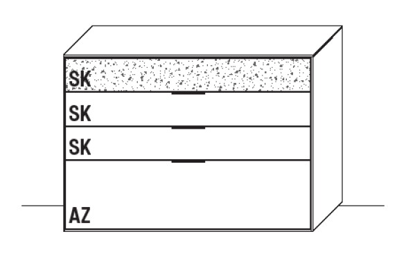 2252ASB | Front Holz / Steinfurnier-Akzent inkl. Beleuchtung