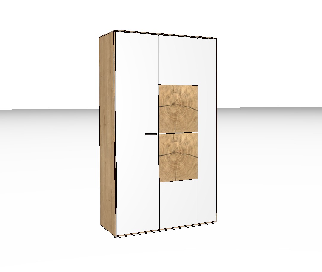 weiß braunes Highboards vor weißem Hintergrund