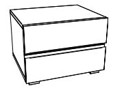 HA.5811 Hasena - Dupla Nachttisch mit 2 Schubladen | Massivholz | B: 48 cm | alle Ausführungen konfigurierbar