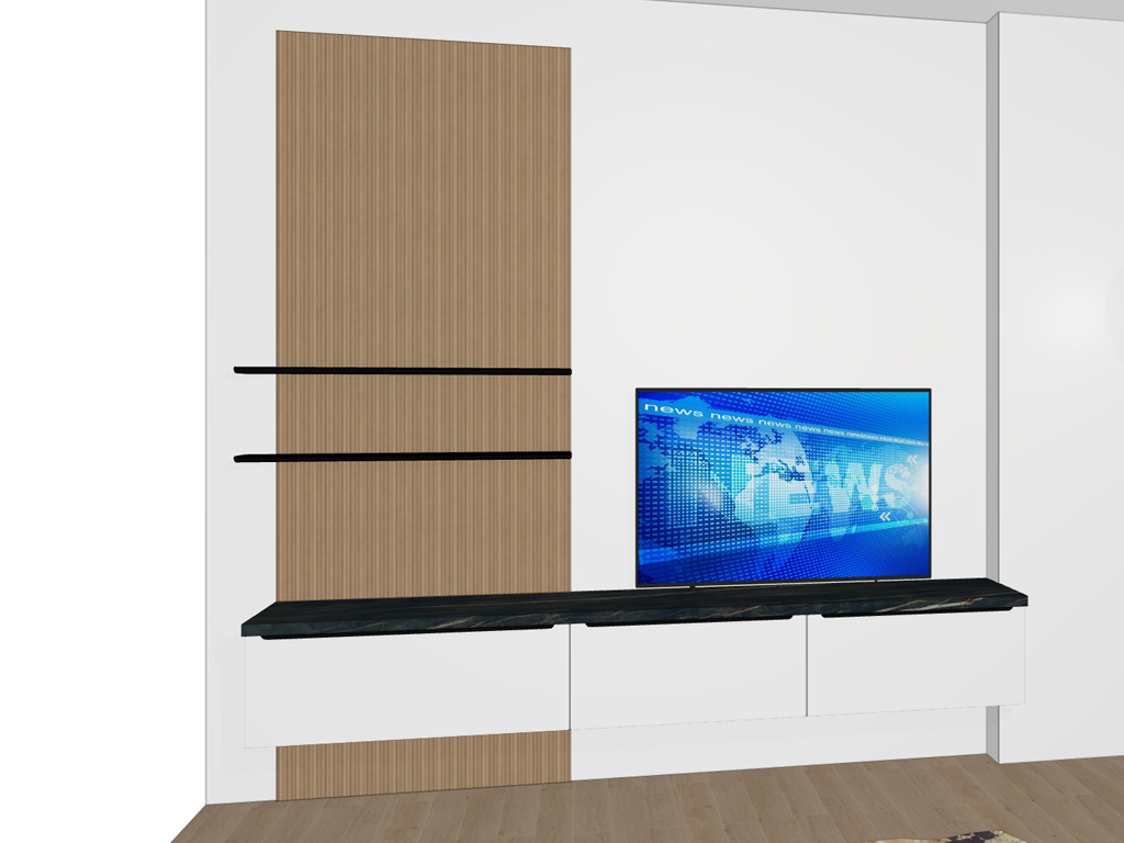 Nobilia Wohnwand | Lack weiß Perfect matt | Ausstellungsstück