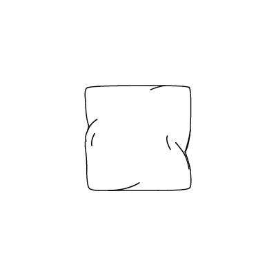 Rolf Benz 950 - Kissen | 50 x 50 cm Zeichnung Kissen