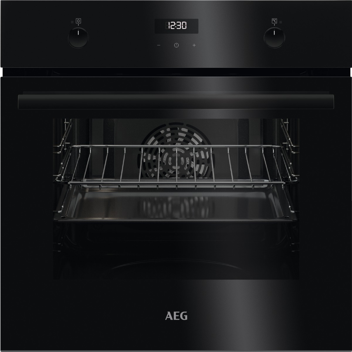 Einbaubackofen schwarz AEG