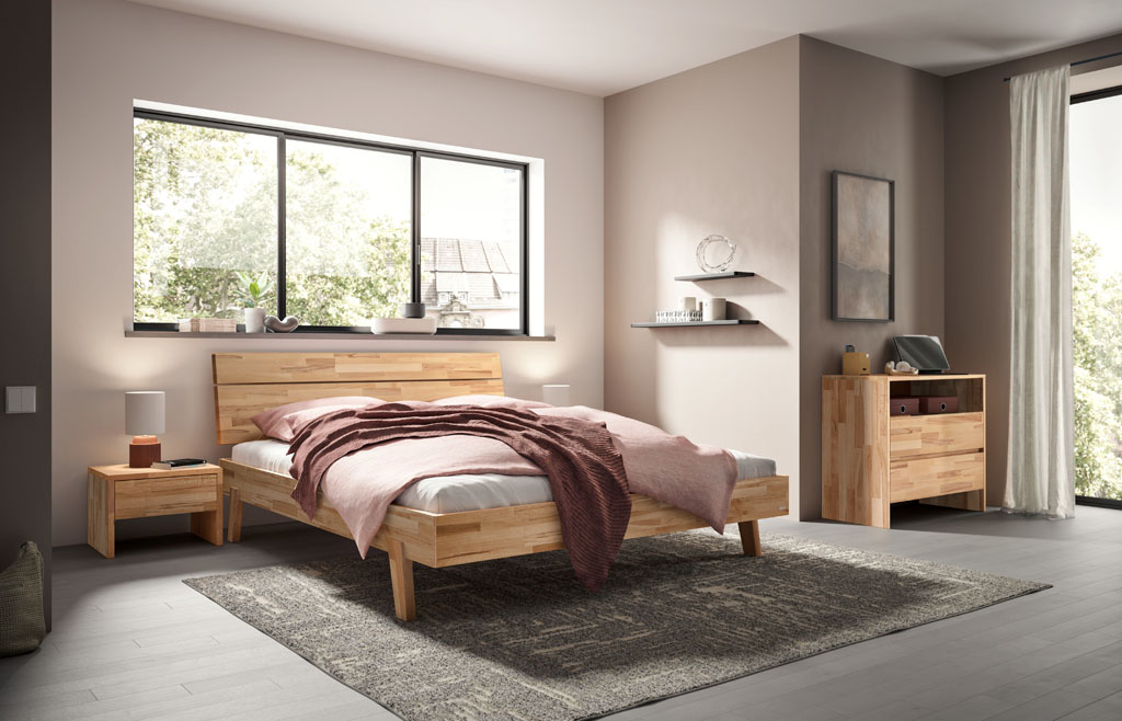 Hasena -  Trento Bett Imperia | Rahmen Trento 16 | Kopfteil Lino | Füße Getano | konfigurierbar