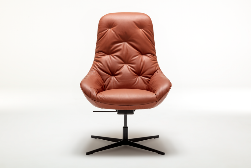 Rolf Benz 586 MEG soft | Hochlehnsessel | einfarbig Hochlehn Sessel Meg von Rolf Benz in Leder braun