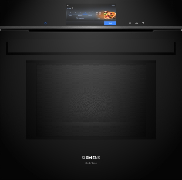 Siemens studioLine - Einbau-Dampfbackofen iQ700 (60x60 cm) INKL. 5 JAHRE GARANTIE | HS938GEB1 Modernes Siemens Einbau-Backofenmodell mit digitalem Touch-Bedienfeld