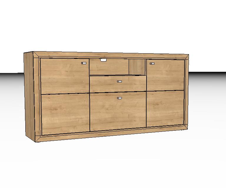 Wöstmann Aurum - Sideboard | Type 2752 | B: 172,2 cm | Wildeiche massiv Holzkommode mit sechs Türen und zwei Schubladen, ideal für die stilvolle Aufbewahrung im Wohnzimmer