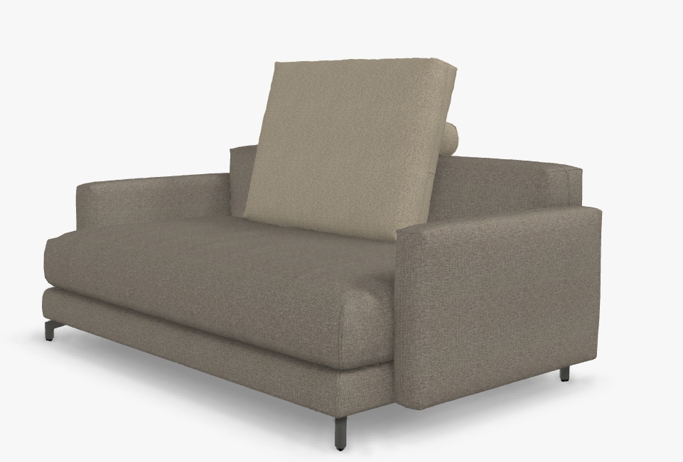 Rolf Benz 007 NUVOLA - Hohes Rückenkissen mit Rolle | 84 x 64 cm braunes sofa mit rückenkissen mit rolle rolf benz nuvola