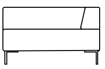 Illustration eines Sofaelements vor weißem Hintergrund freistil Rolf Benz 185