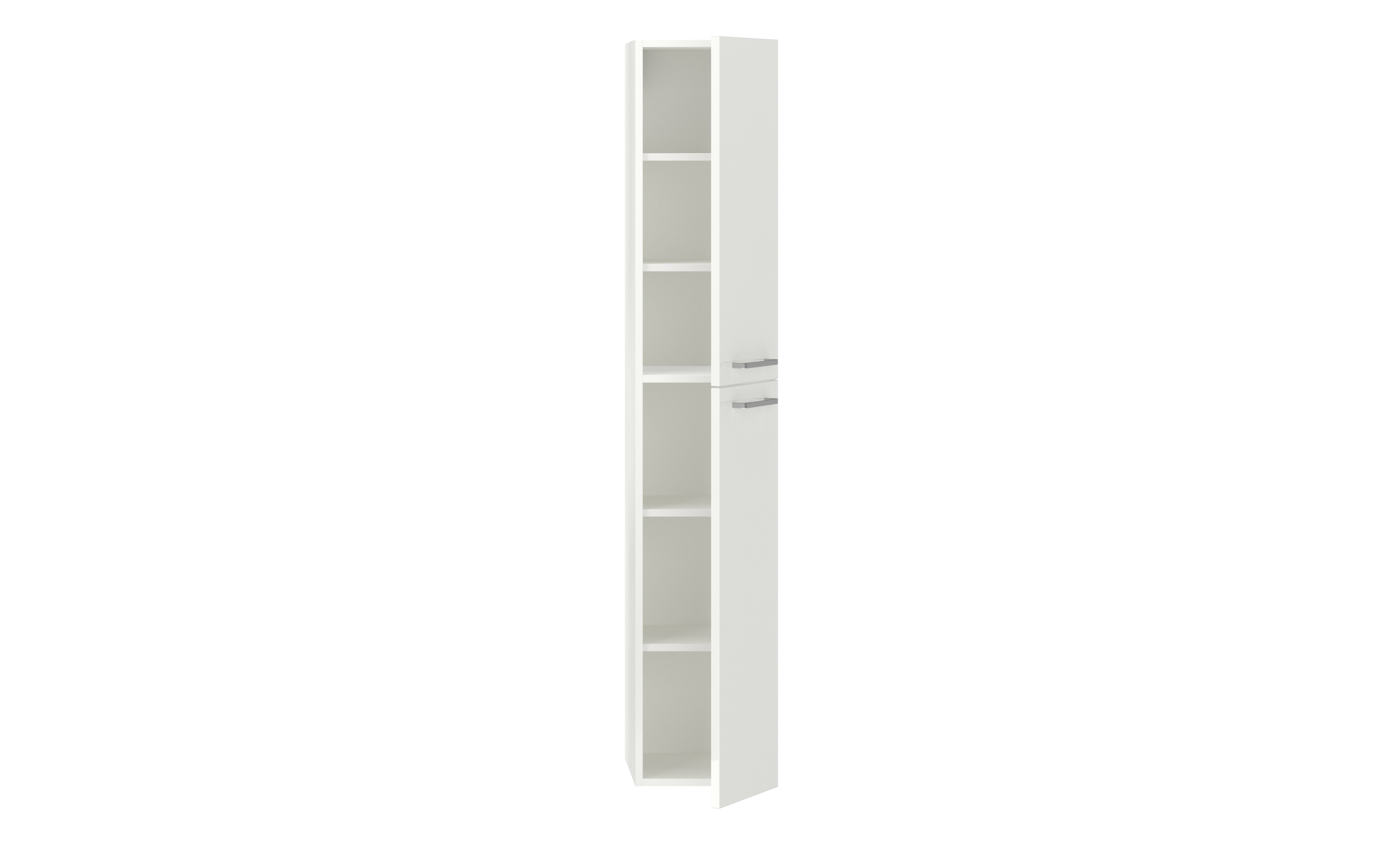  Badschrank weiß mit zwei Türen nobilia