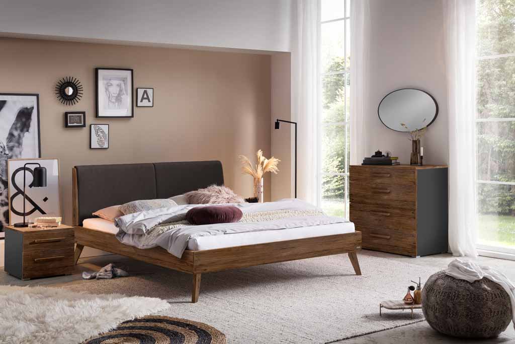 Hasena Trento - Bett Simone  | 180 x 200 | Nussbaum, geölt