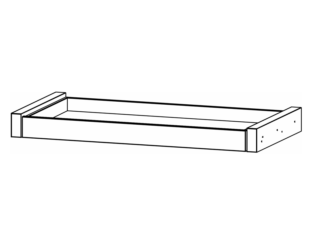 R.B.S.Auszugsboden rauch BLACK - Scaletta Auszugsboden | B: 100 cm | für Drehtürenschränke