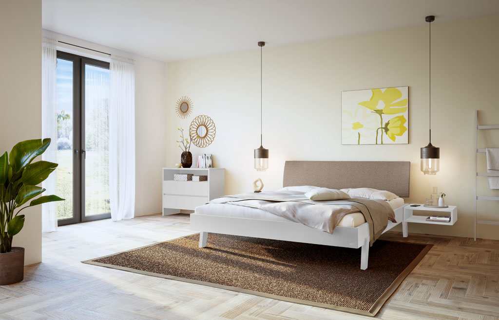 Hasena - Trento Bett Lorenzo | Rahmen Trento 16 | Kopfteil Lecco | Füße Getano | konfigurierbar