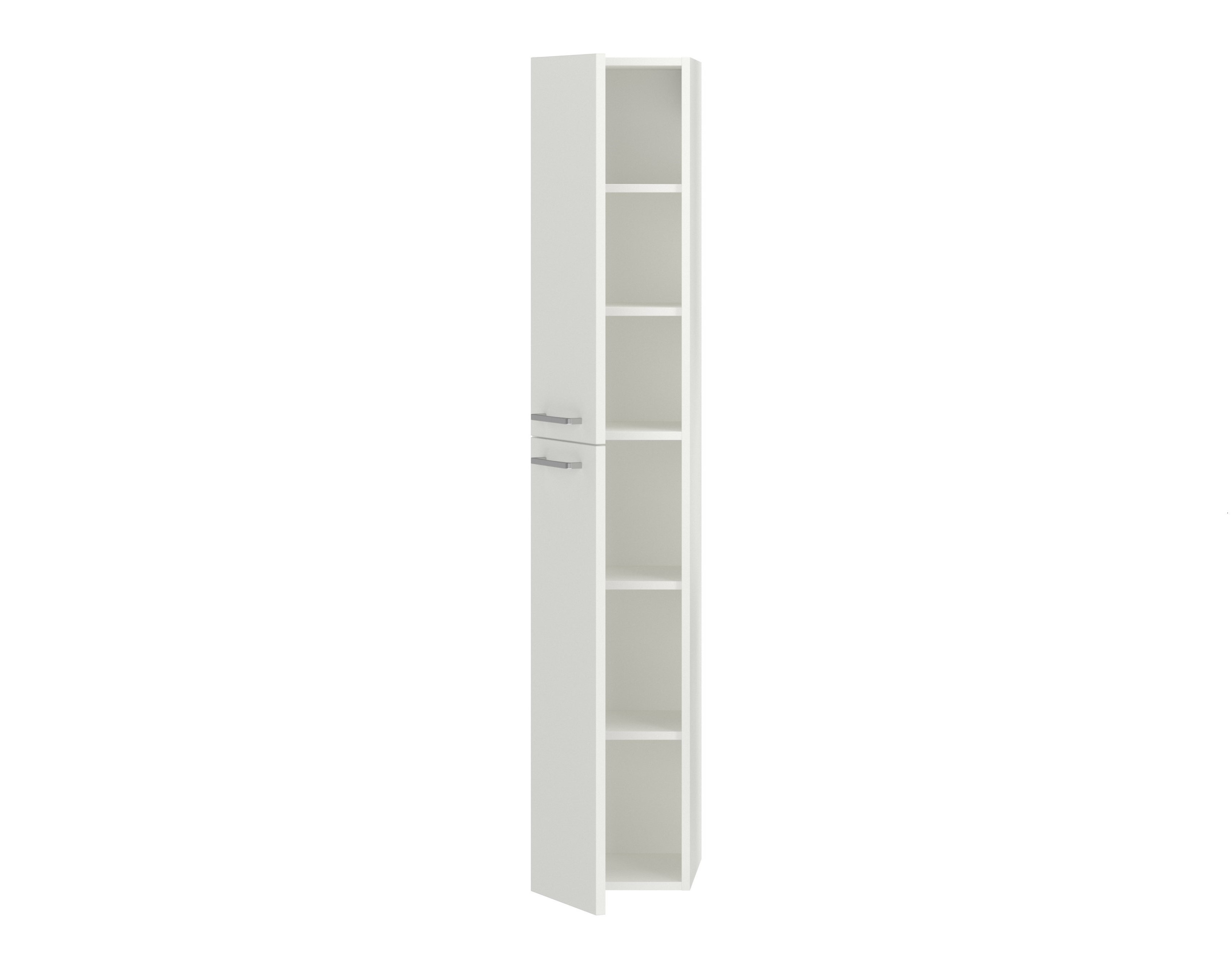  Badschrank weiß mit zwei Türen nobilia