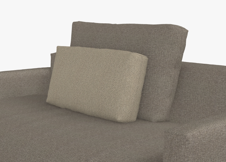 Rolf Benz 007 NUVOLA - Niedrig-Rückenkissen | 63 x 34 cm braunes sofa mit rückenkissen rolf benz nuvola