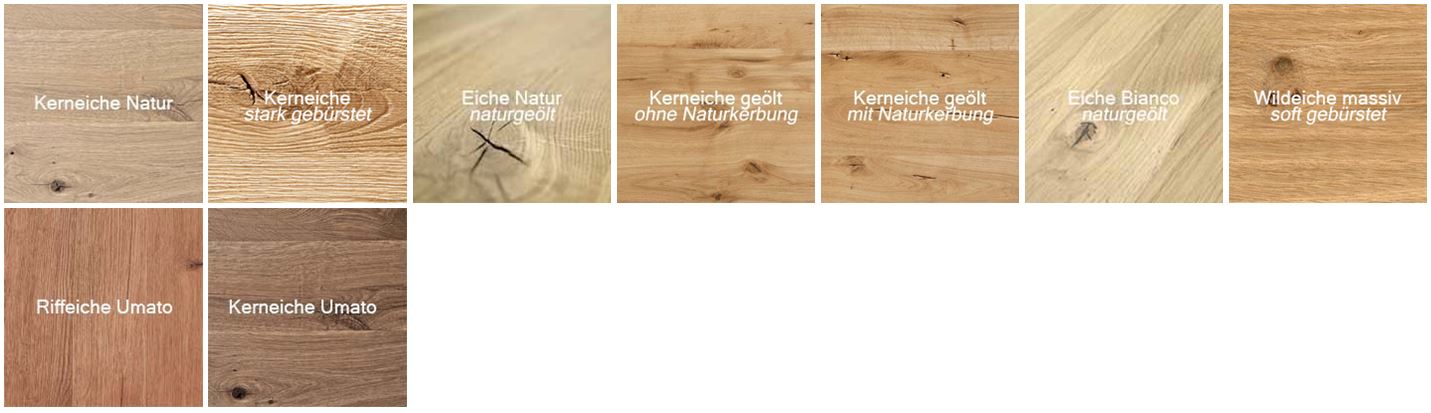 Vorschau Massivholz Holzarten Baumart Eiche