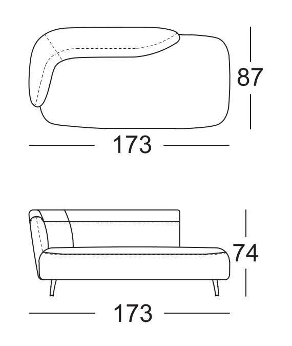 173 cm | Sitzbreite: 147 cm