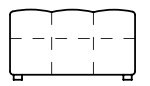 Illustration eines Sofaelements vor weißem Hintergrund