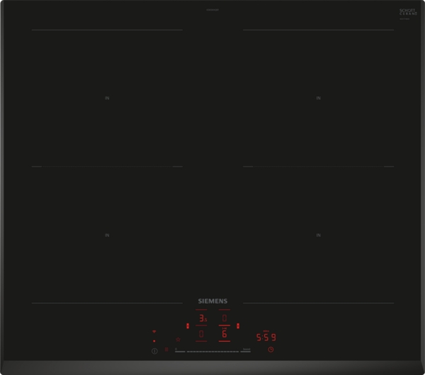 Siemens powerLine ED65KHQB1E iQ500 Induktionskochfeld 60 cm Schwarz, Rahmenlos aufliegend