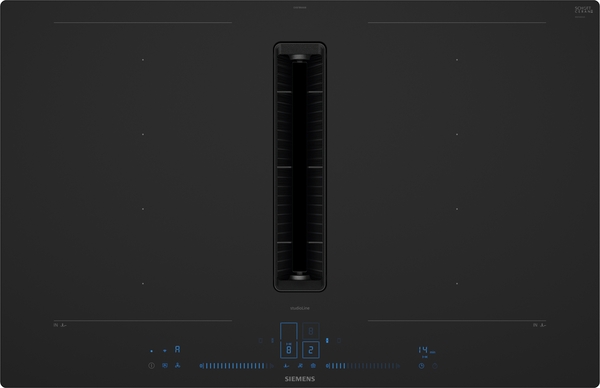 Siemens studioLine - Mattes Induktionskochfeld mit integriertem Dunstabzug iQ700 (80 cm) | aufliegender Rahmen | EX87BNX68E