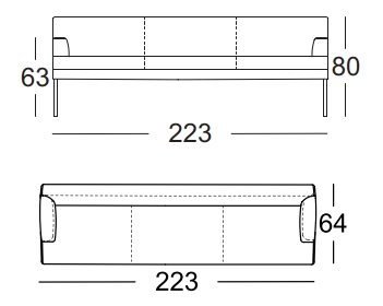 223 cm