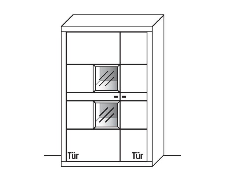 Illustration eines Schrankes vor weißem Hintergrund
