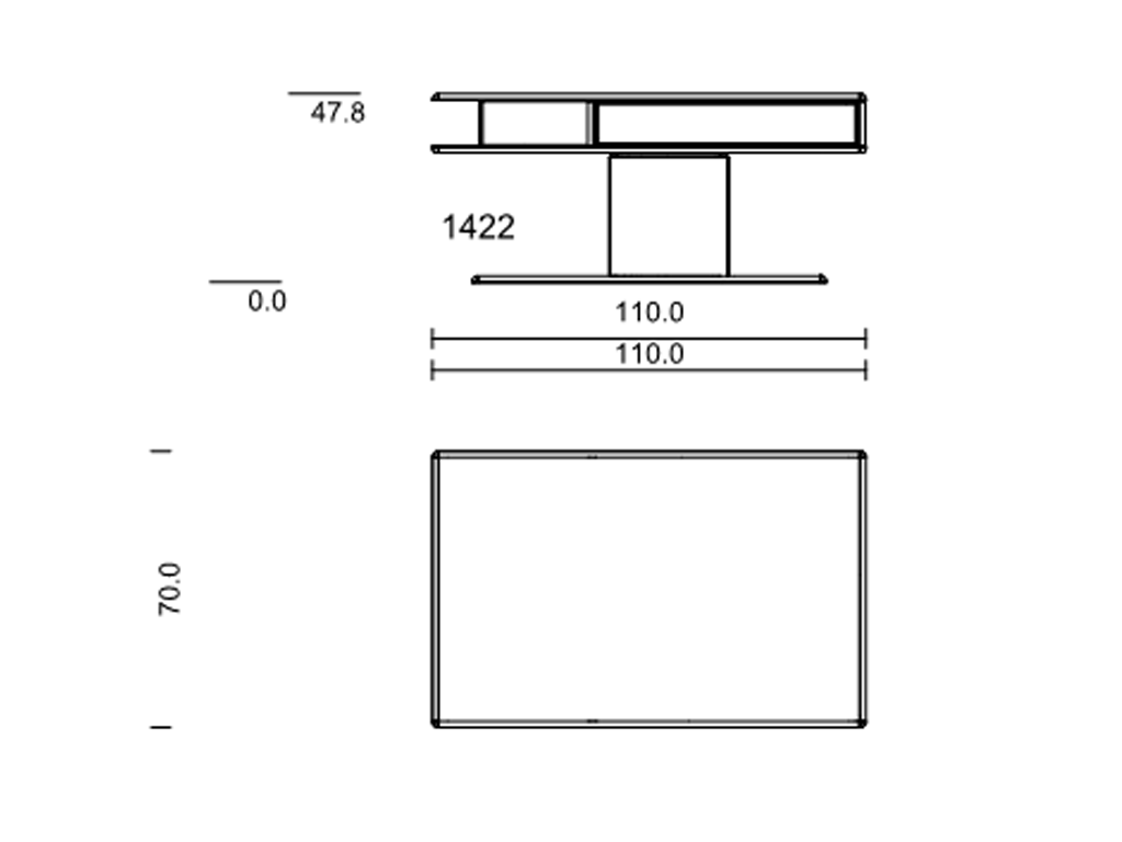 hartmann. Knud | Couchtisch | 1422 | B: 110 cm