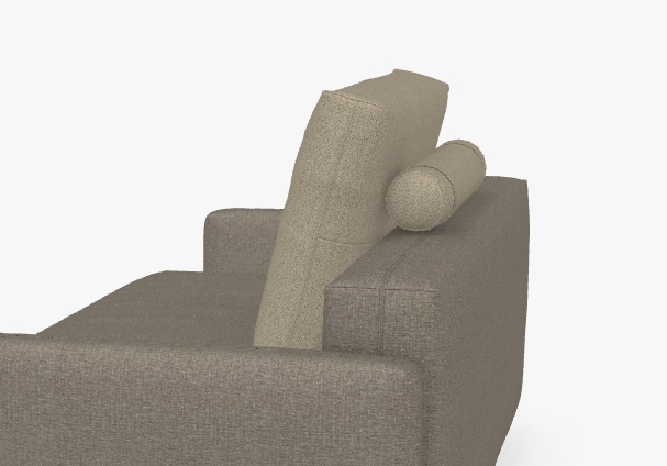 Rolf Benz 007 NUVOLA - Rückenkissen mit Rolle | 84 x 57 cm braunes sofa mit rückenkissen mit rolle rolf benz nuvola