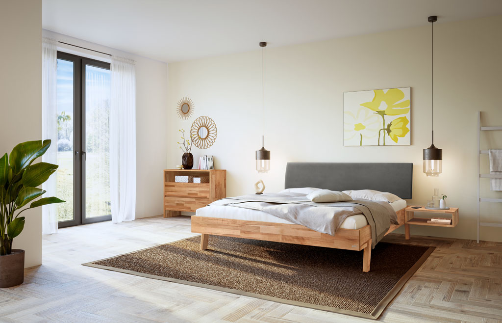 Hasena - Trento Bett Lorenzo | Rahmen Trento 16 | Kopfteil Lecco | Füße Getano | konfigurierbar