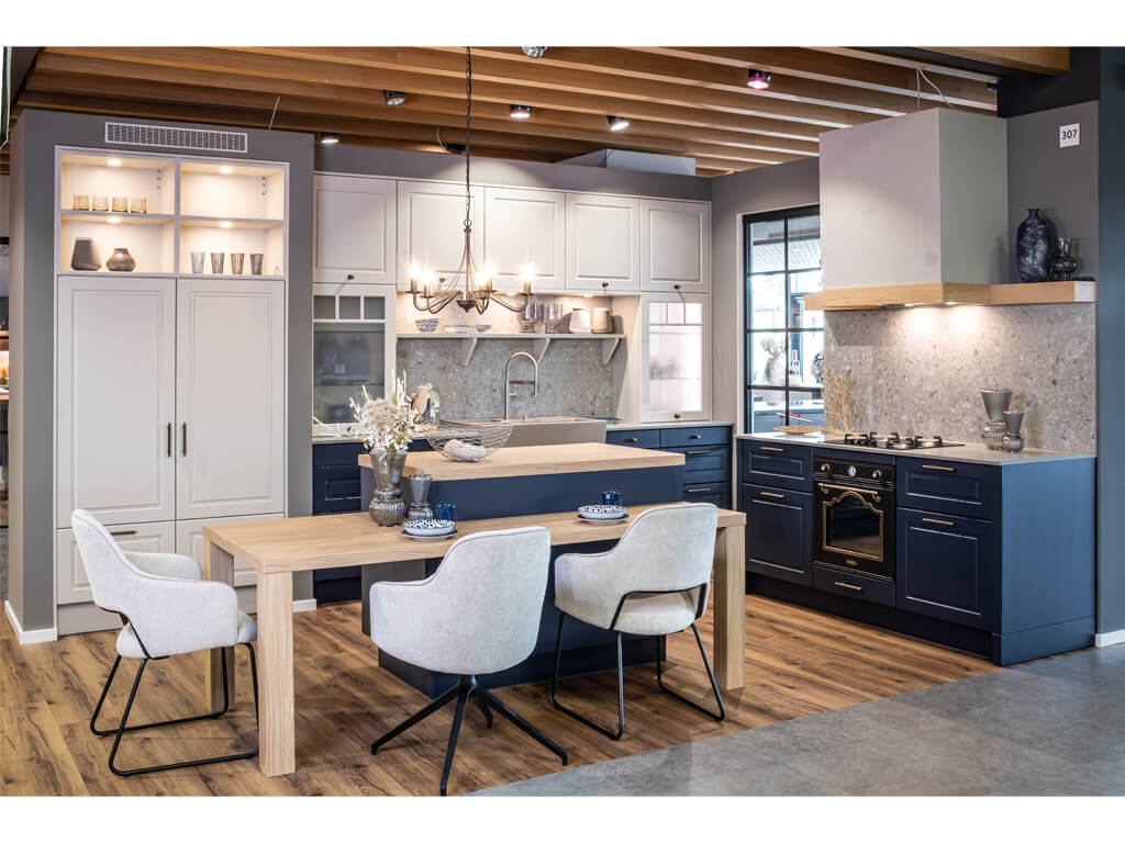 Ballerina Ausstellungsküche | Landhausküche im amerikanischen Style | inkl. Geräten und Zubehör