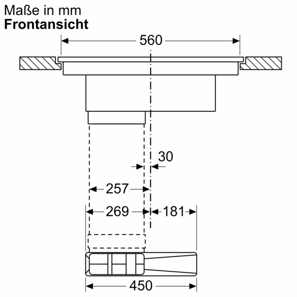 Siemens powerLine ED601BS16E iQ300 Kochfeld mit integriertem Dunstabzug (Induktion) 60 cm flächenbündig