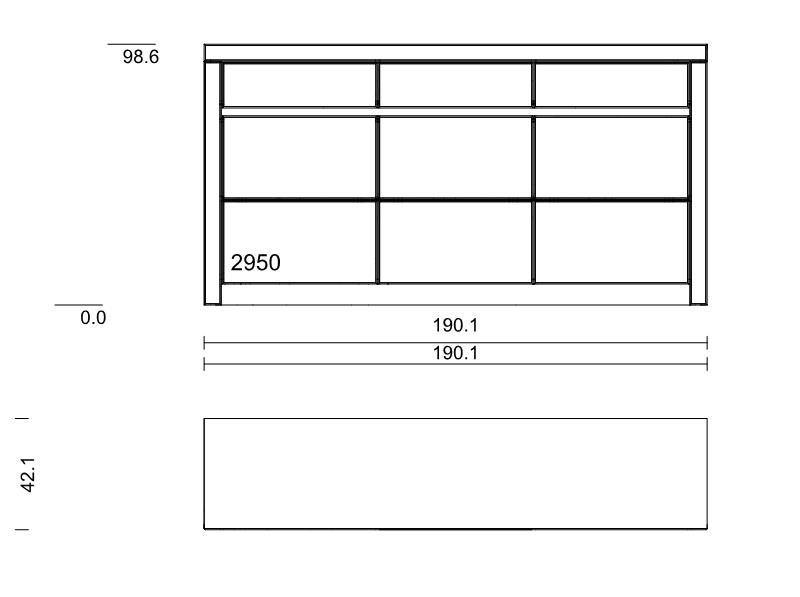 Wöstmann. Soleo 3000 | Sideboard | Type 2950 | B: 190,1 cm