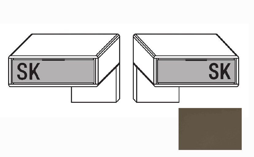 Mattglas-Akzent für Schubkasten beider Konsolen