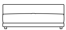 Illustration eines Sofaelements vor weißem Hintergrund freistil Rolf Benz 142