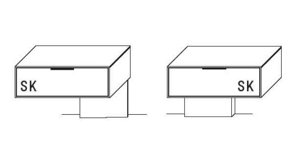 2 x Konsole, 1 Schubkasten | B 55,0 cm 