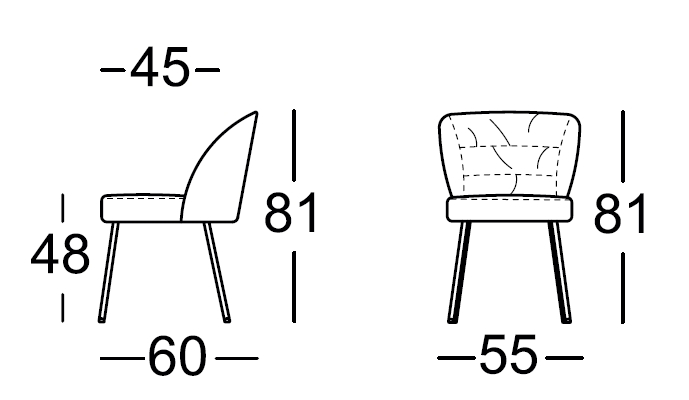 Rolf Benz. 690 | Stuhl Vierfuß | einfarbig "All-Over"