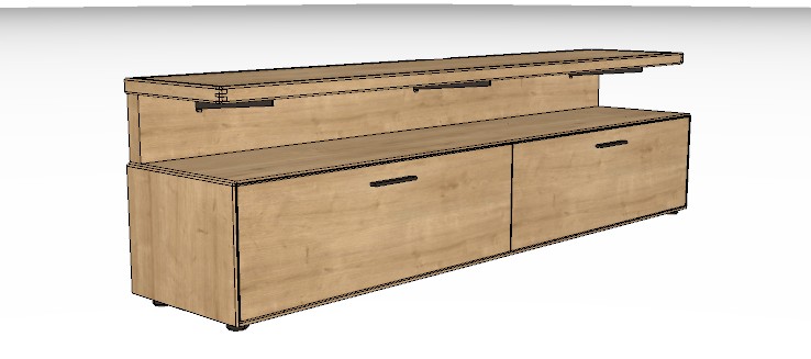 Wöstmann WM 2520 - Lowboard | Type 1161 | B: 211,9 cm | Wildeiche massiv