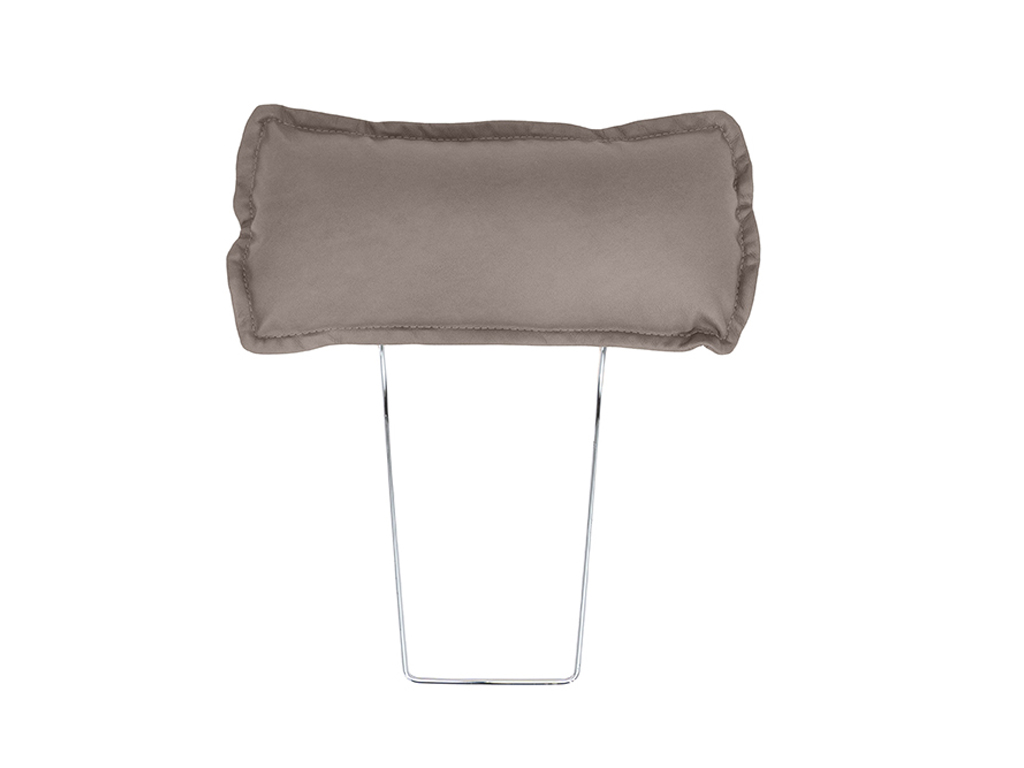 designwerk Dream - Kopfstütze Graue Kopfstütze mit weicher Polsterung und robustem Metallgestell, ideal für Bürostühle oder Relaxsessel.