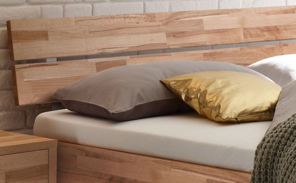 Hasena - Trento Bett Ortona | Rahmen Trento 16 | Kopfteil Lino | Füße Nelo | konfigurierbar