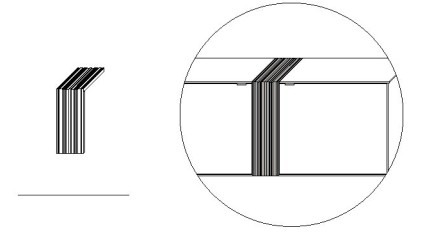 Illustration eines Hängeelements vor weißem Hintergrund