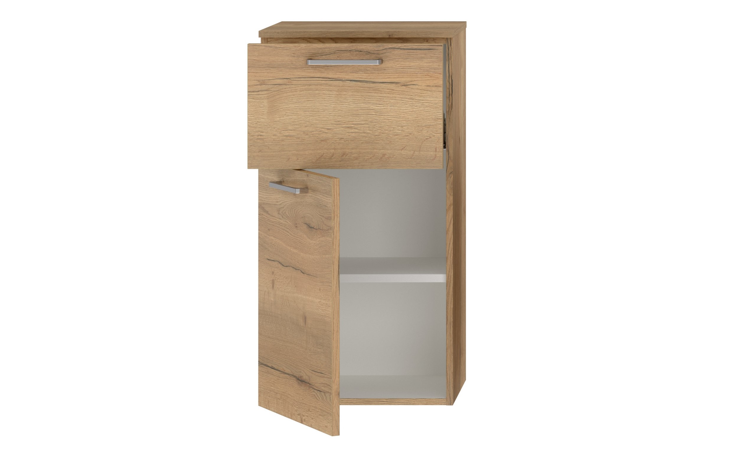 Badschrank braun mit Tür und Schublade nobilia