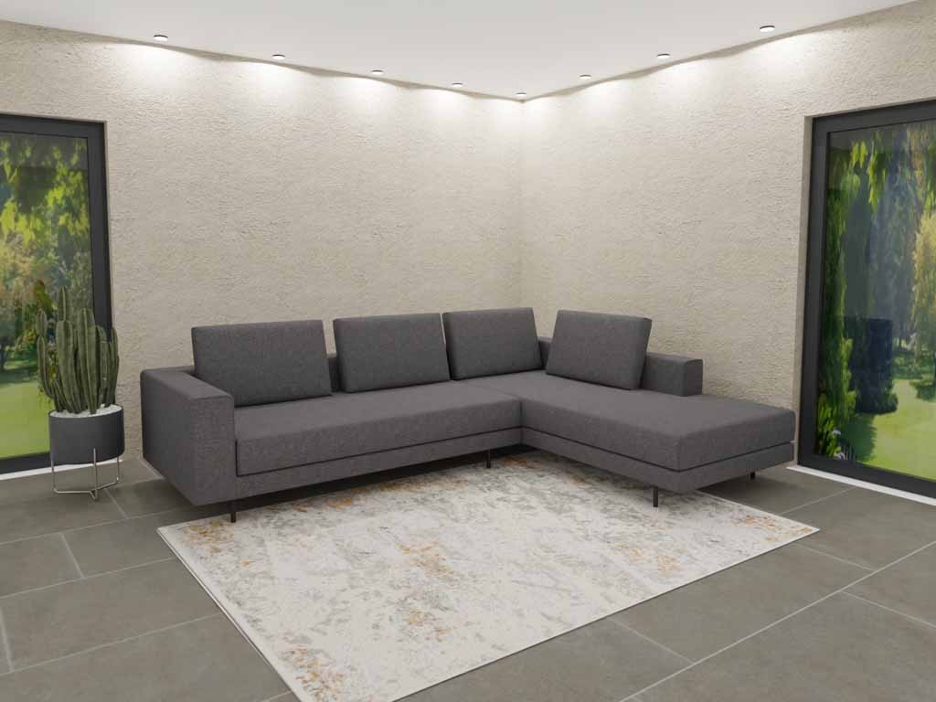 creation by Rolf Benz CR.424 - Polstergarnitur inkl. Rückenkissen  | B 300 cm graues Sofa cr 424 creation by rolf benz