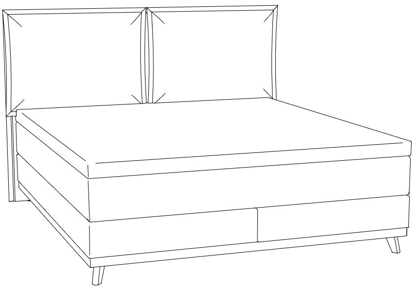 HA.BP.7358 Hasena -  Boxspring PRONTO Imelda | inkl. Matratze und Topper | versch. Größen & Farben konfigurierbar
