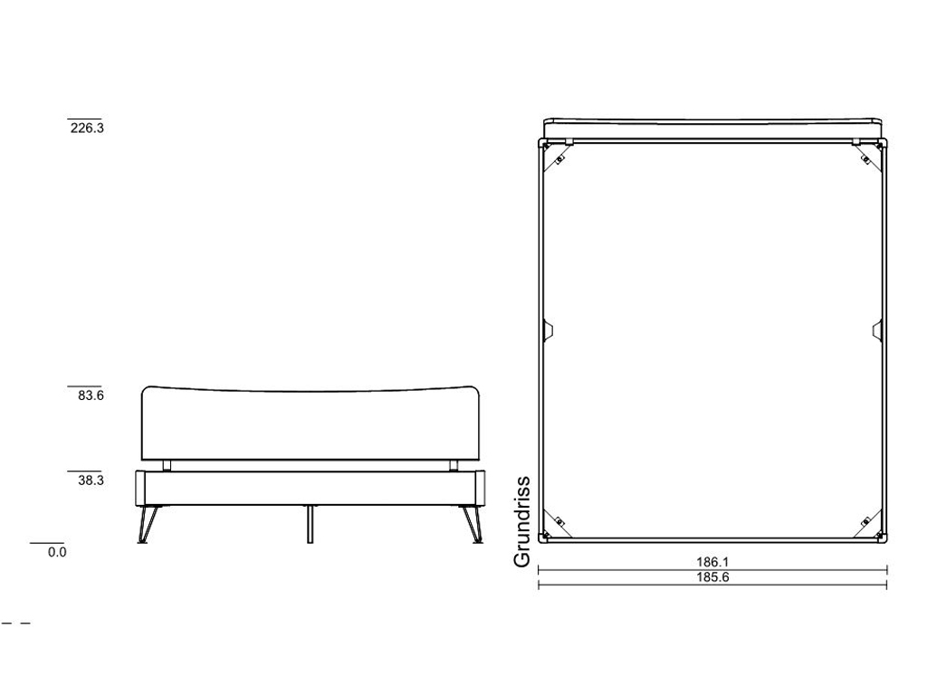 180 x 210 cm
