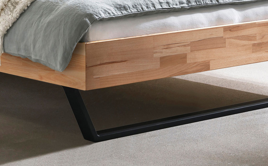 Hasena - Trento Bett Pietro | Rahmen Trento 16 | Polsterkopfteil | Metallkufen Glyd | konfigurierbar