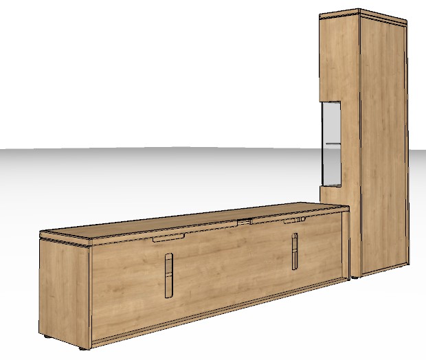 Wöstmann WM 2520 - Wohnwand | Type 0002/0102 | B: 333,8 cm | Wildeiche massiv