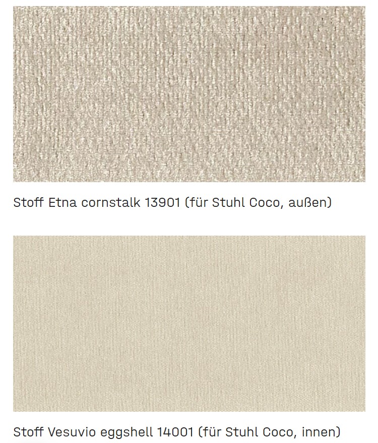 zweifarbiges Bezugsmuster in cremefarben