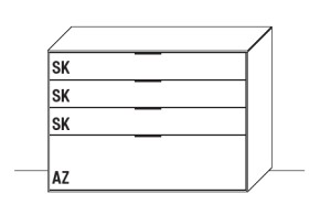 WM.5100.2252 Wöstmann WSM 5100 - Kommode (2252), 4 Schubkästen | B 121,9 cm | Wildeiche massiv 